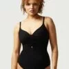 Chantelle Inspire Covering Underwired Swimsuit - Badpak - Black