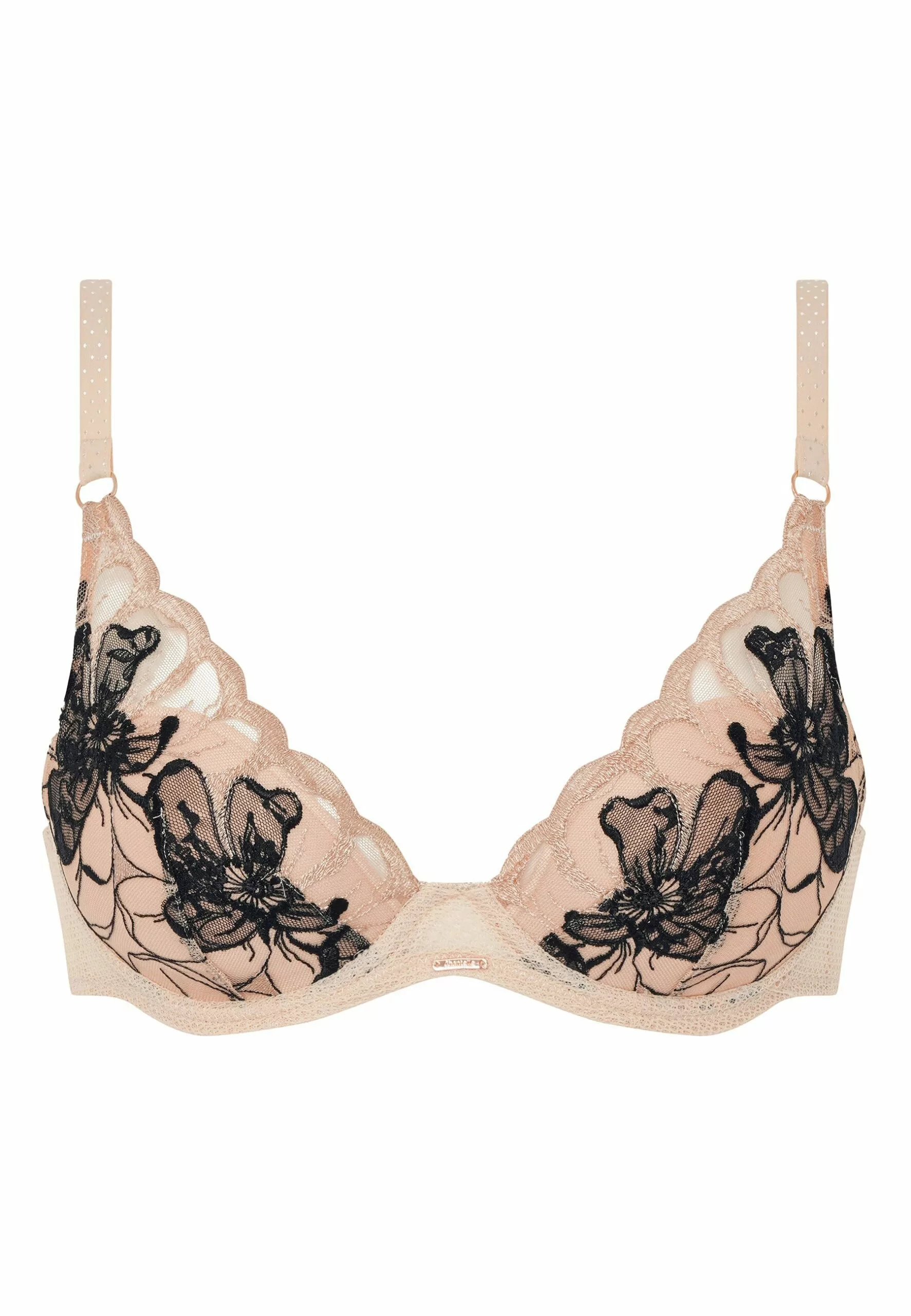 Chantelle Fleurs Bra Plunge - Beugel Bh - Golden Beige/Black 6 Chantelle Fleurs Bra Plunge - Beugel Bh - Golden Beige/Black - Afbeelding 4