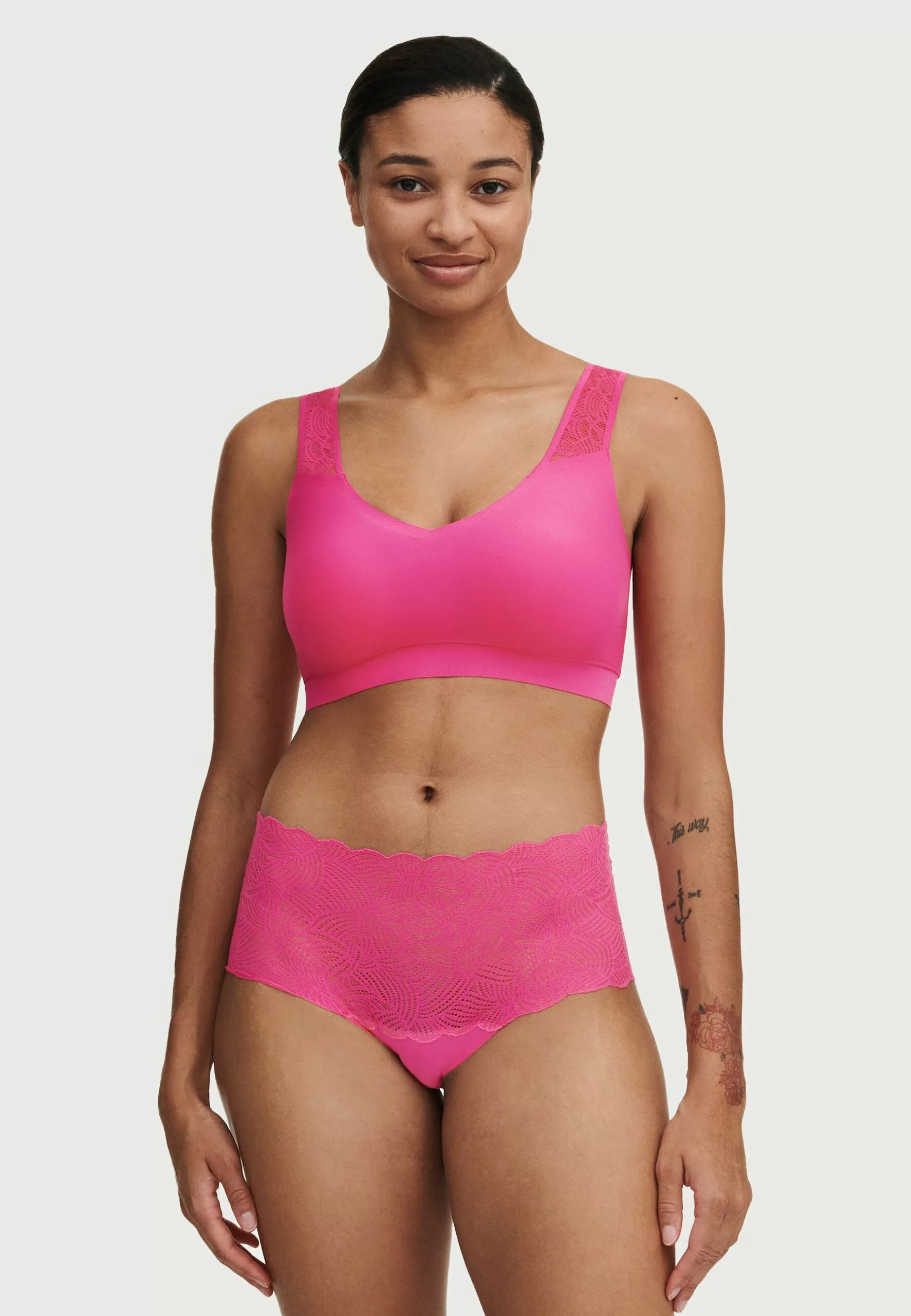 Chantelle High Waist Briefs - Slip - Rose Pitaya 4 Chantelle High Waist Briefs - Slip - Rose Pitaya - Afbeelding 2