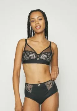 Chantelle Graphic Support Wirefree Bra - Triangel Bh - Black